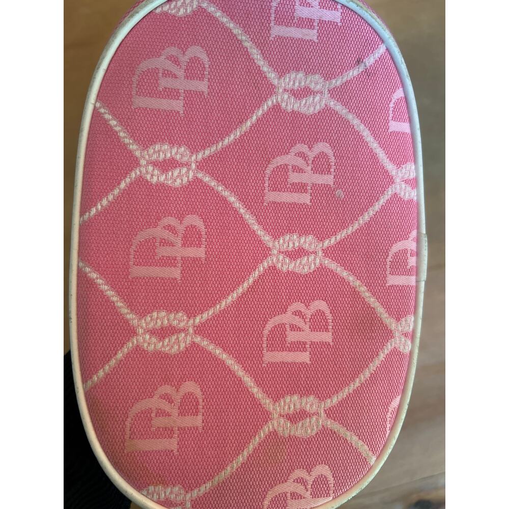 Dooney & Bourke Monogram Pink Signature Canvas Logo Small Hobo Bucket Bag Purse - Picture 9 of 9